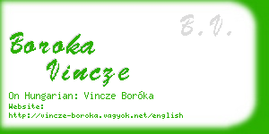 boroka vincze business card